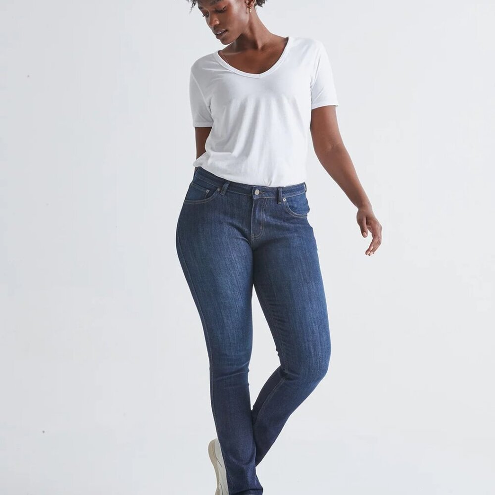 Duer Performance Denim Mid Rise Slim Straight - Picture 2 of 6